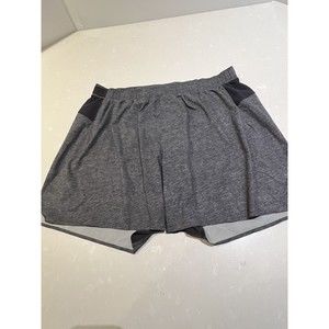 Lululemon Shorts XXL Gray Black Lined Athletic Running Training Mens